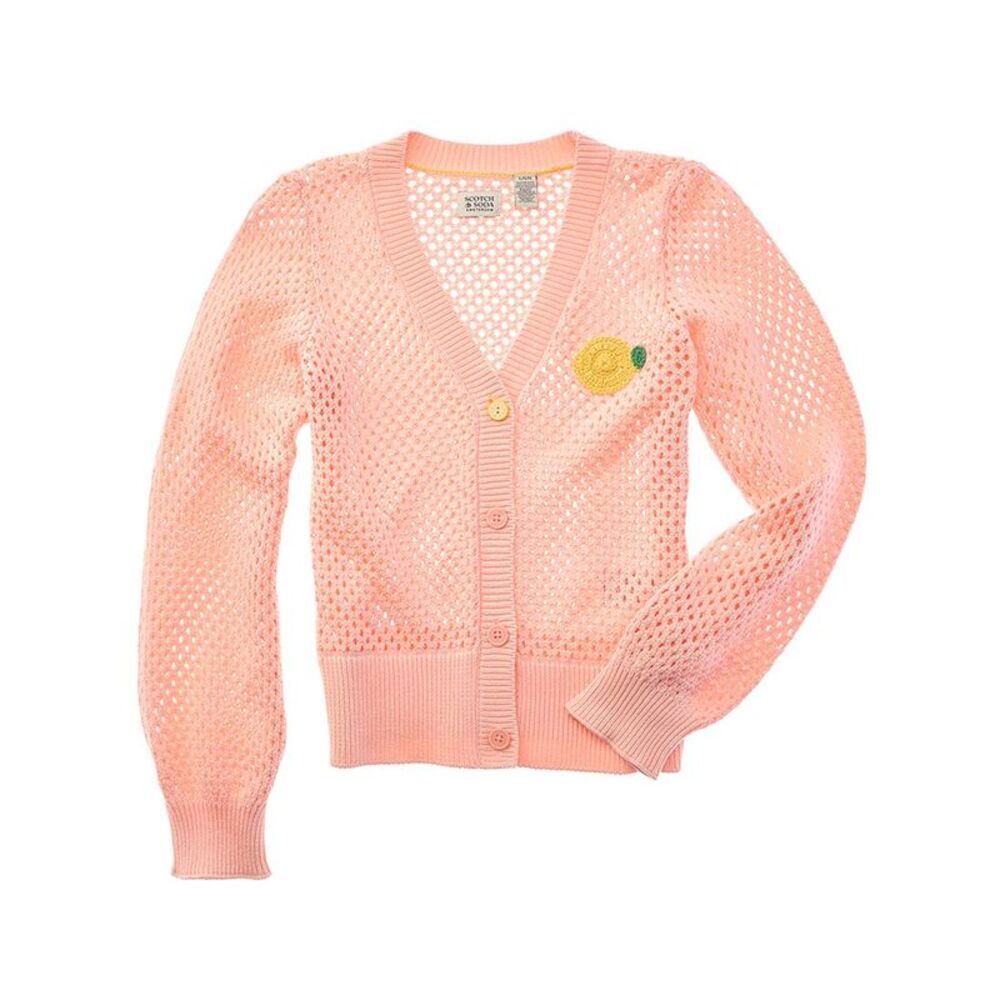 Scotch & Soda Girls  Button Up Cardigan, Pink